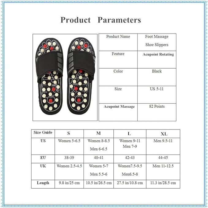 Foot Reflex Reflexology Slippers | Acupressure Foot Massage Slippers | Reflexology Sandals for Feet | Rotating Acupuncture Therapy | Improve Blood Circulation | Relaxation Gifts for Mom Dad