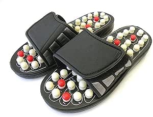 Foot Reflex Reflexology Slippers | Acupressure Foot Massage Slippers | Reflexology Sandals for Feet | Rotating Acupuncture Therapy | Improve Blood Circulation | Relaxation Gifts for Mom Dad