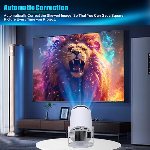 Mini Projector, Portable Projector Support 4K+, Bluetooth5.0, WiFi6, Smart Projector Compatible With Android13.0/TV Stick/HDMI/USB/TF/Audio,Home Cinema, HY300 Pro